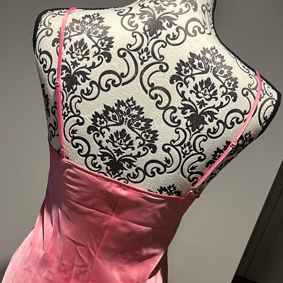 Victoria's Secret Pink Satin Chemise with Black Lace - Picture 5 of 5